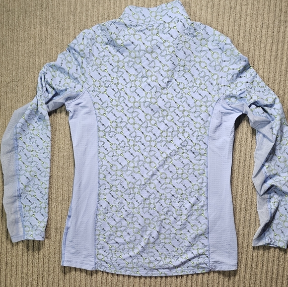 Dover Saddlery Riding Sport size M 1/4 zip pullover top equestrian Horsebit. - Picture 4 of 4